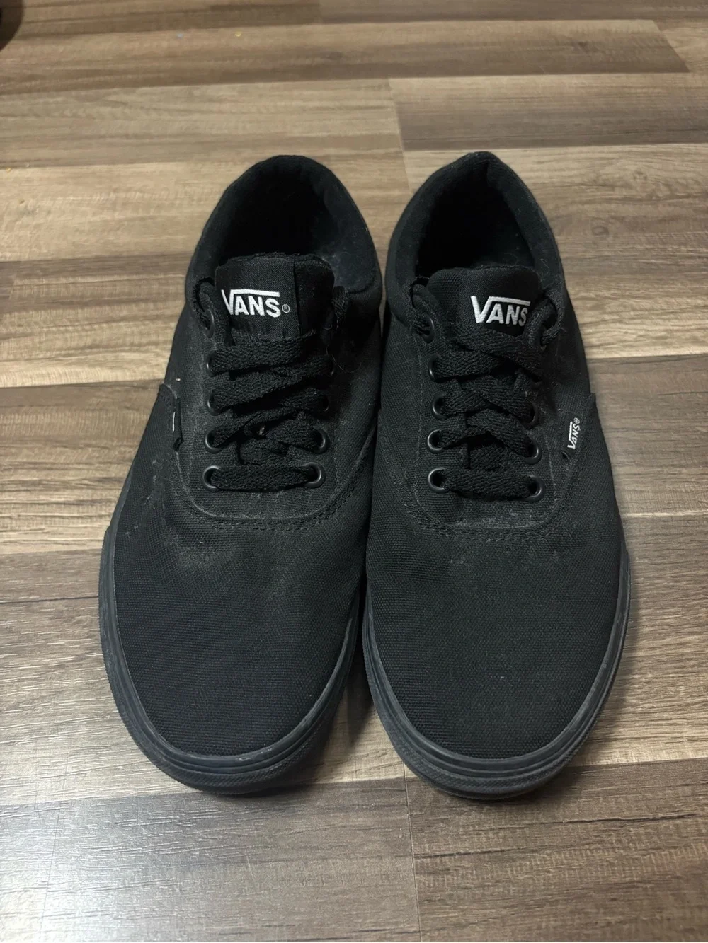 Vans Men's Low-Top Canvas Sneakers - Black
